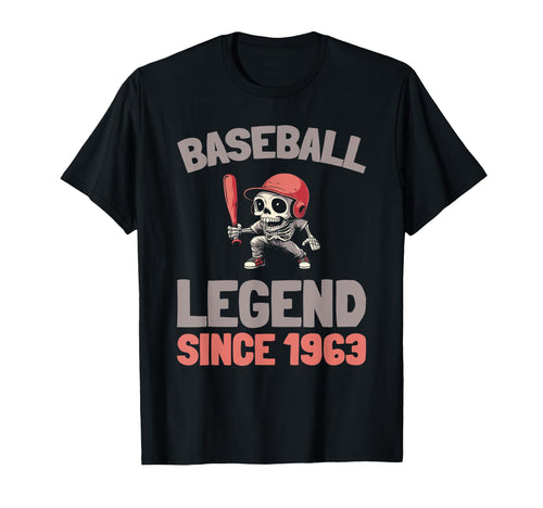 Born 1963 Baseball Baseballer Team Player T-Shirt - Trendy Graphic Unisex - T-Shirt, Sweatshirt, Hoodie