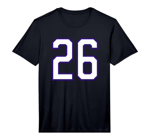 26 Sports Team White Purple Number T-Shirt - Custom Art Print Men Women - T-Shirt, Sweatshirt, Hoodie