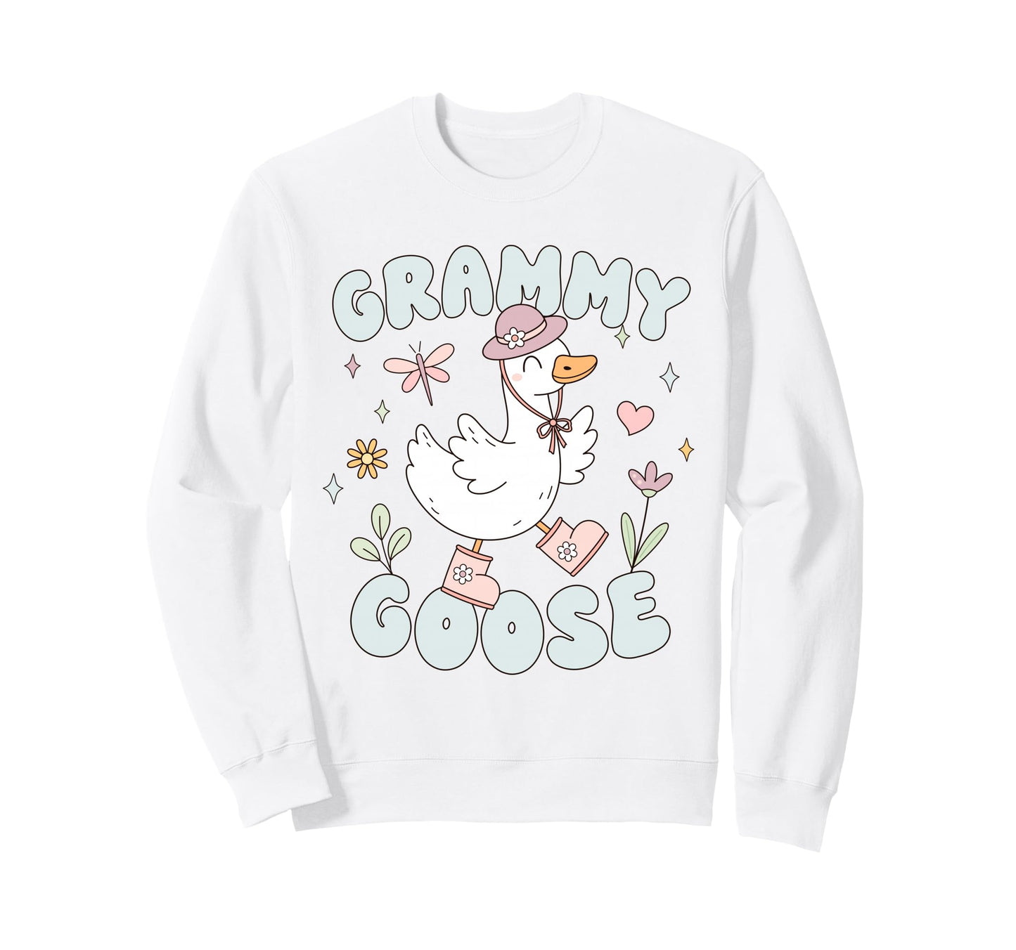 Grammy Goose Silly Goose Grandma Boho Sweatshirt - Custom Art Print Unisex - T-Shirt, Sweatshirt, Hoodie