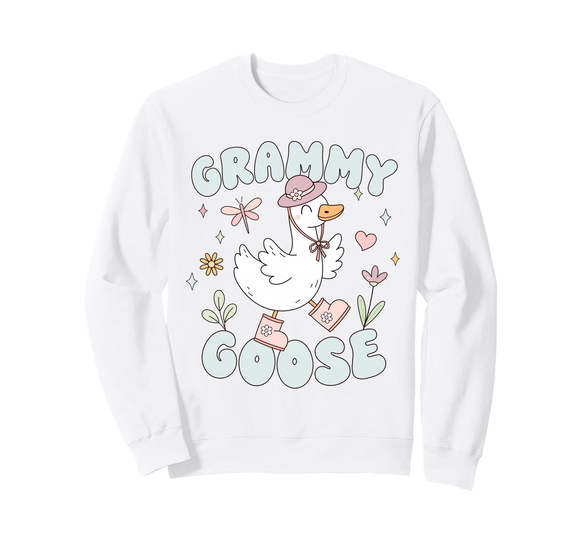 Grammy Goose Silly Goose Grandma Boho Sweatshirt - Custom Art Print Unisex - T-Shirt, Sweatshirt, Hoodie