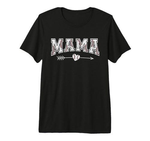 Baseball Mama Sporty Player Baseball T-Shirt - Unique Graphic for Adults - T-Shirt, Sweatshirt, Hoodie