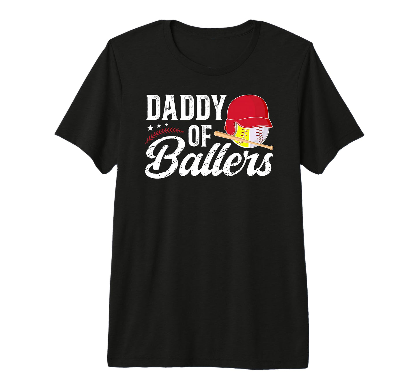 Mens Daddy Ballers Softball T-Shirt - Fun Novelty Design for Adults - T-Shirt, Sweatshirt, Hoodie