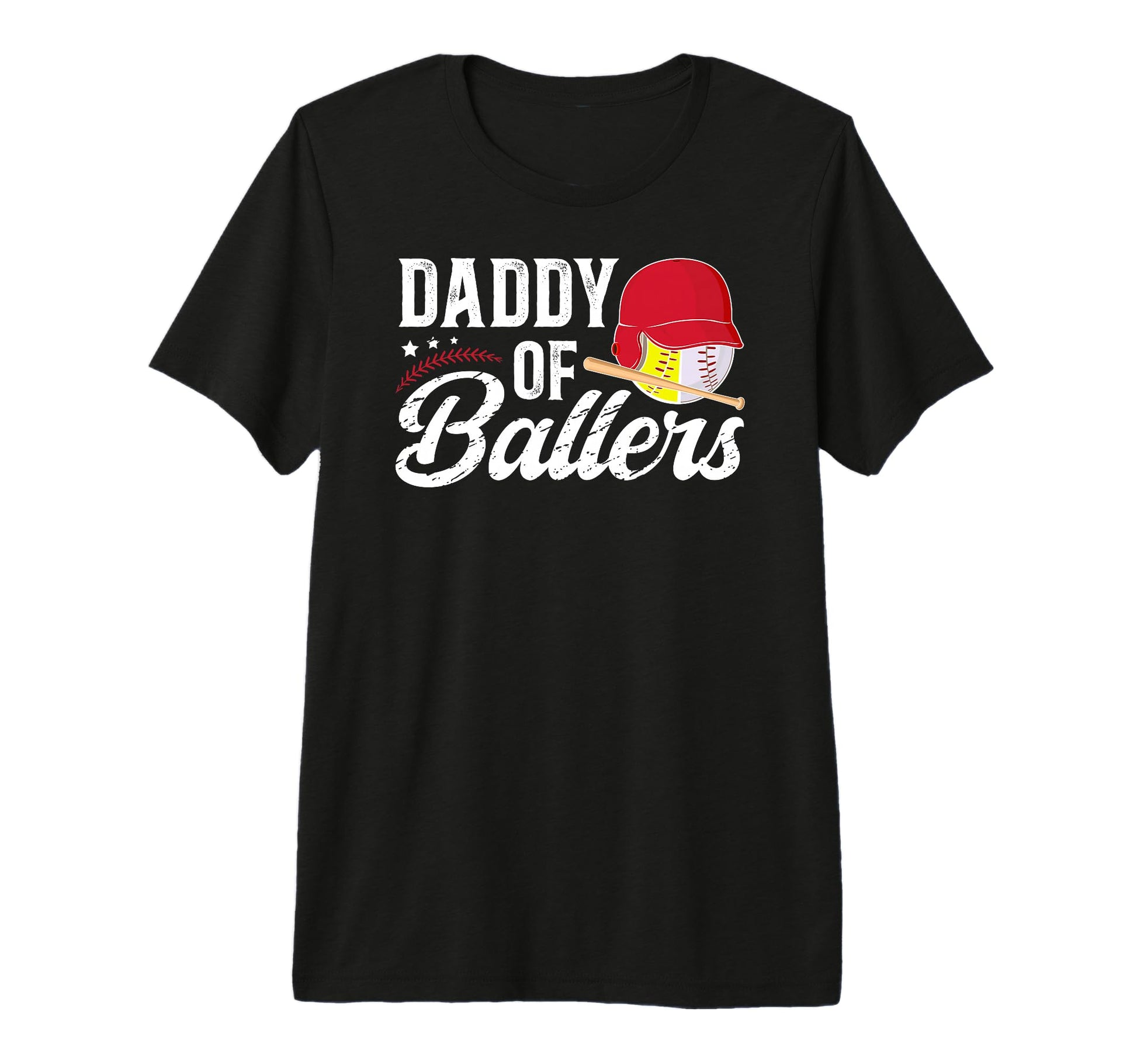 Mens Daddy Ballers Softball T-Shirt - Fun Novelty Design for Adults - T-Shirt, Sweatshirt, Hoodie