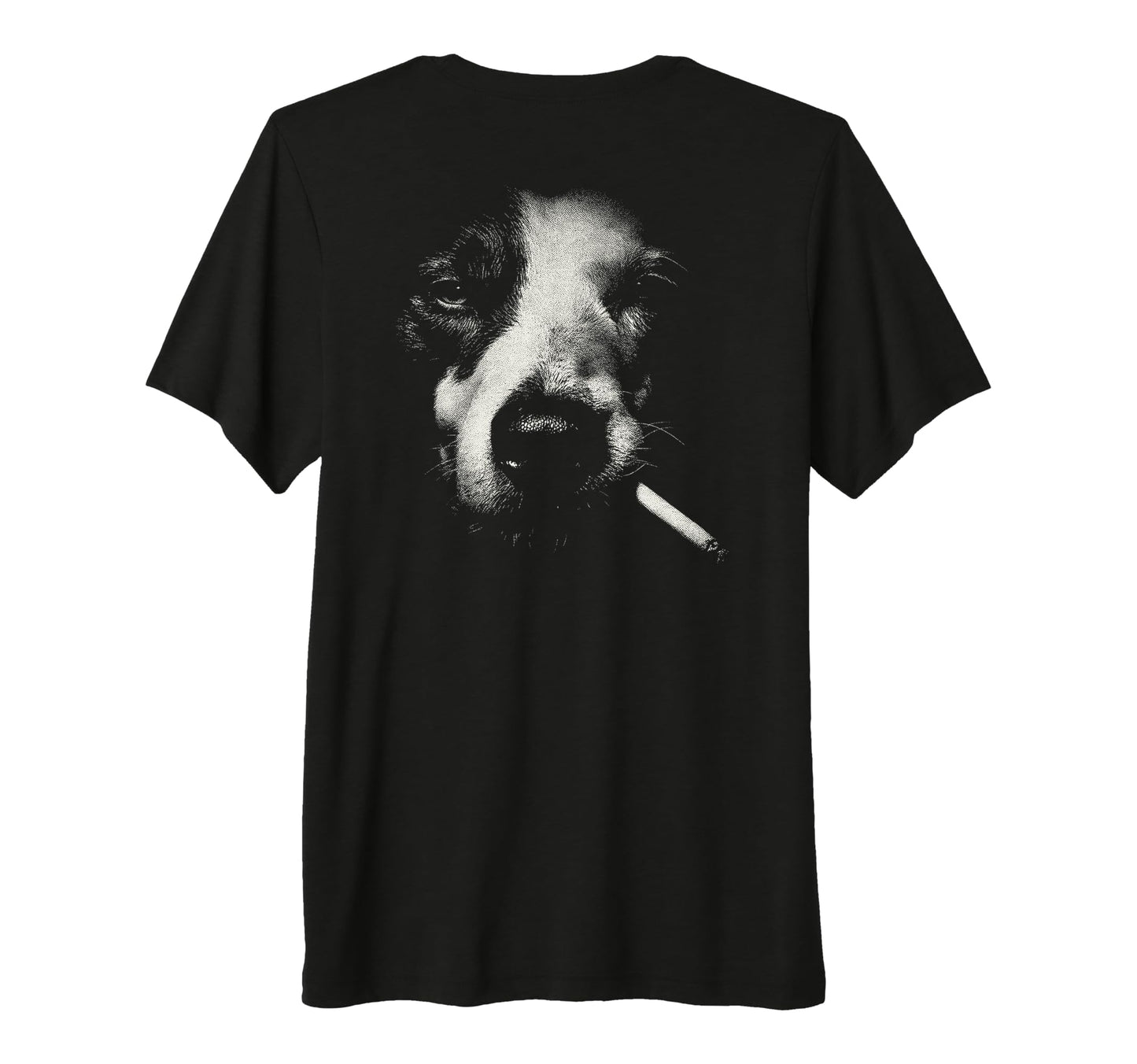 Border Collie Smoking Cigarette T-Shirt - Custom Art Print Men Women - T-Shirt, Sweatshirt, Hoodie