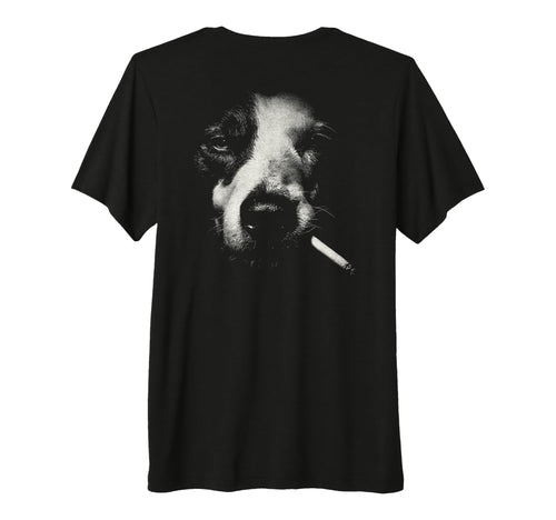 Border Collie Smoking Cigarette T-Shirt - Custom Art Print Men Women - T-Shirt, Sweatshirt, Hoodie