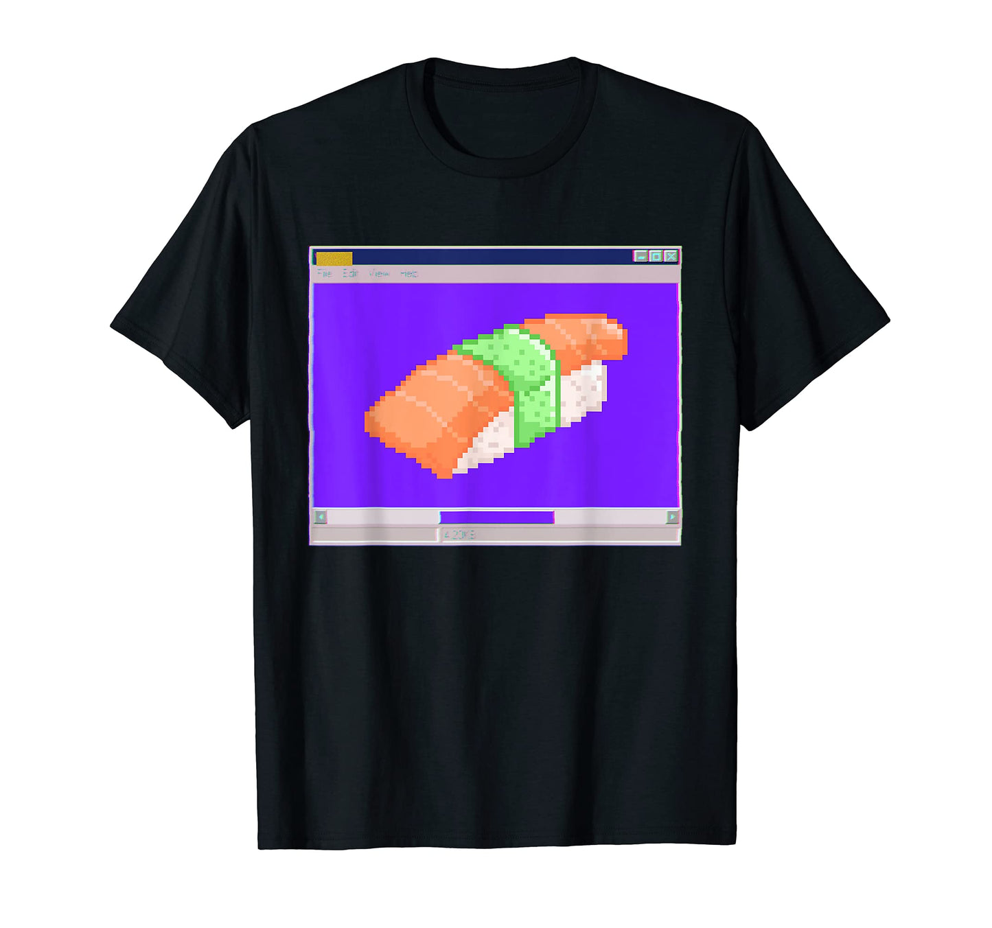 Sushi Roll Vaporwave Aesthetic Pixel T-Shirt - Unique Graphic for Adults - T-Shirt, Sweatshirt, Hoodie
