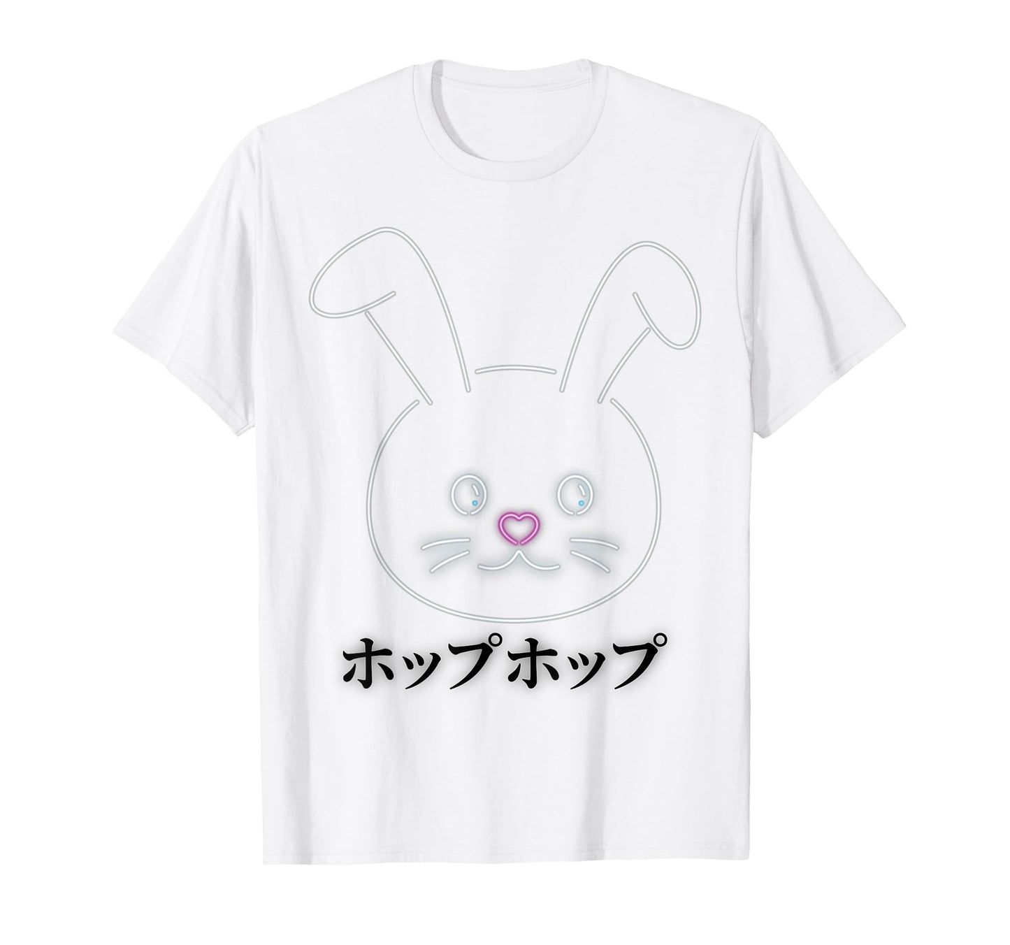 Smiling Bunny Anime Vaporwave T-Shirt - Custom Art Print for Adults - T-Shirt, Sweatshirt, Hoodie
