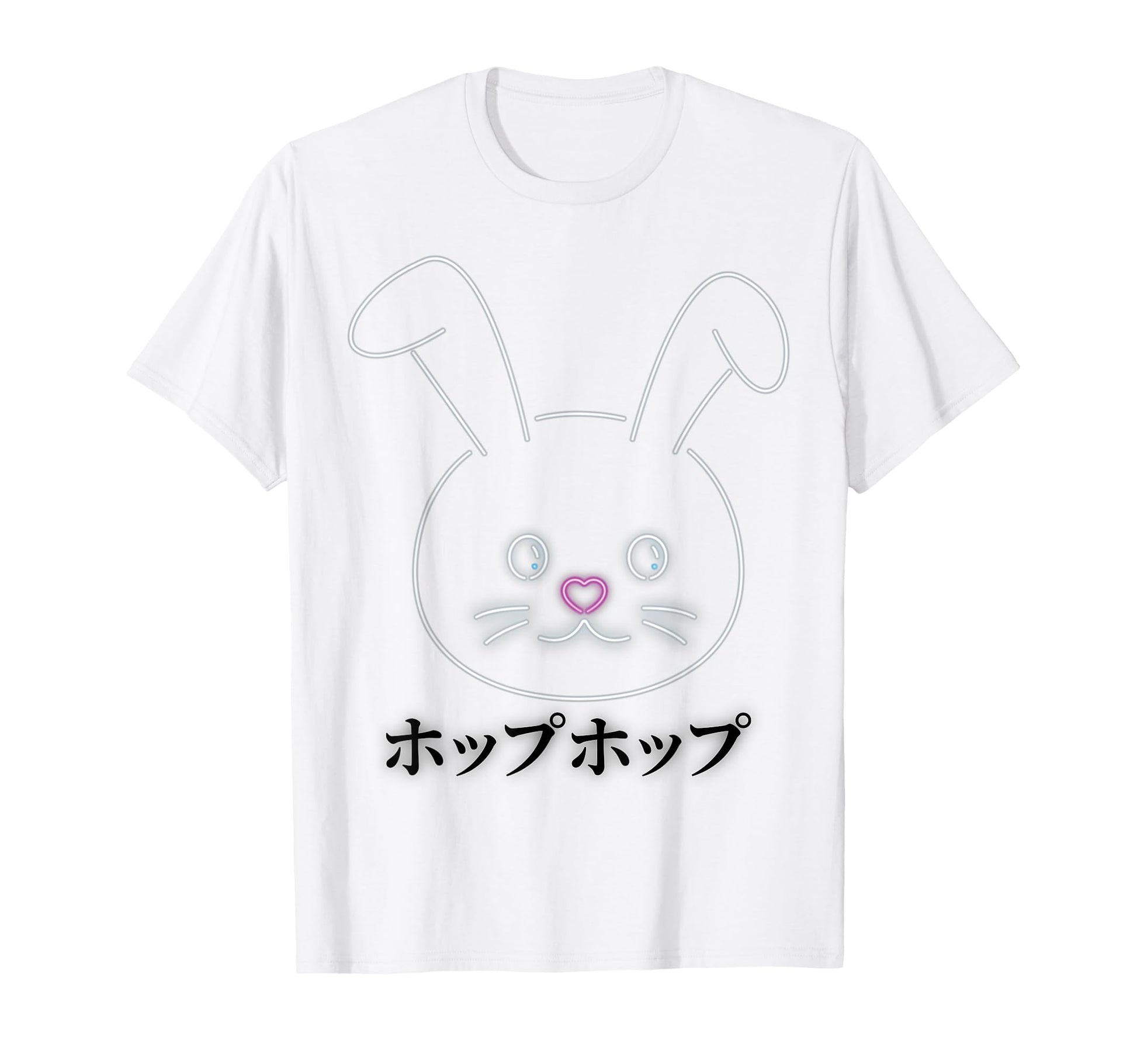 Smiling Bunny Anime Vaporwave T-Shirt - Custom Art Print for Adults - T-Shirt, Sweatshirt, Hoodie