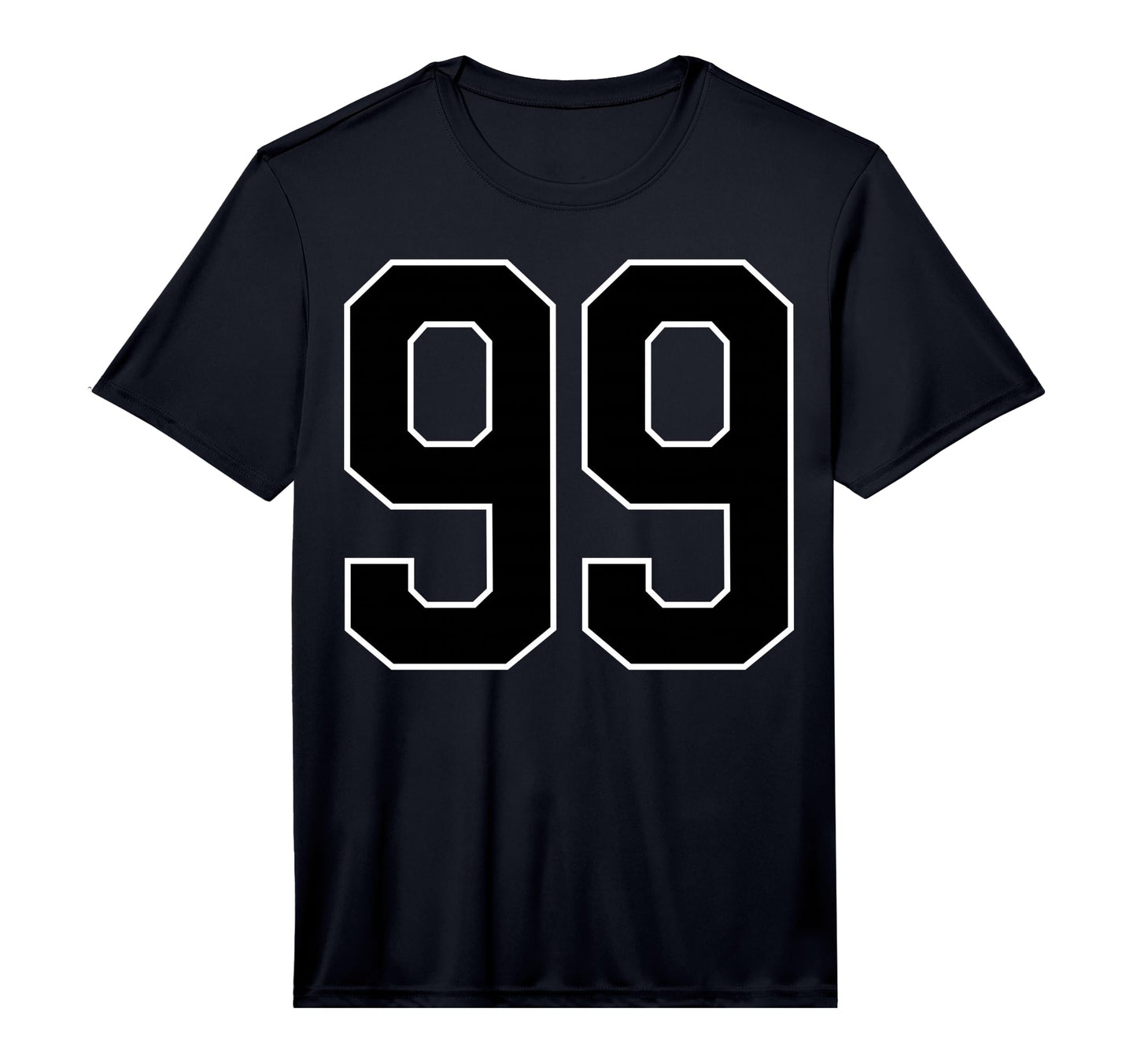 Black Sports Team Number 99 Fan T-Shirt - Aesthetic Graphic Unisex - T-Shirt, Sweatshirt, Hoodie