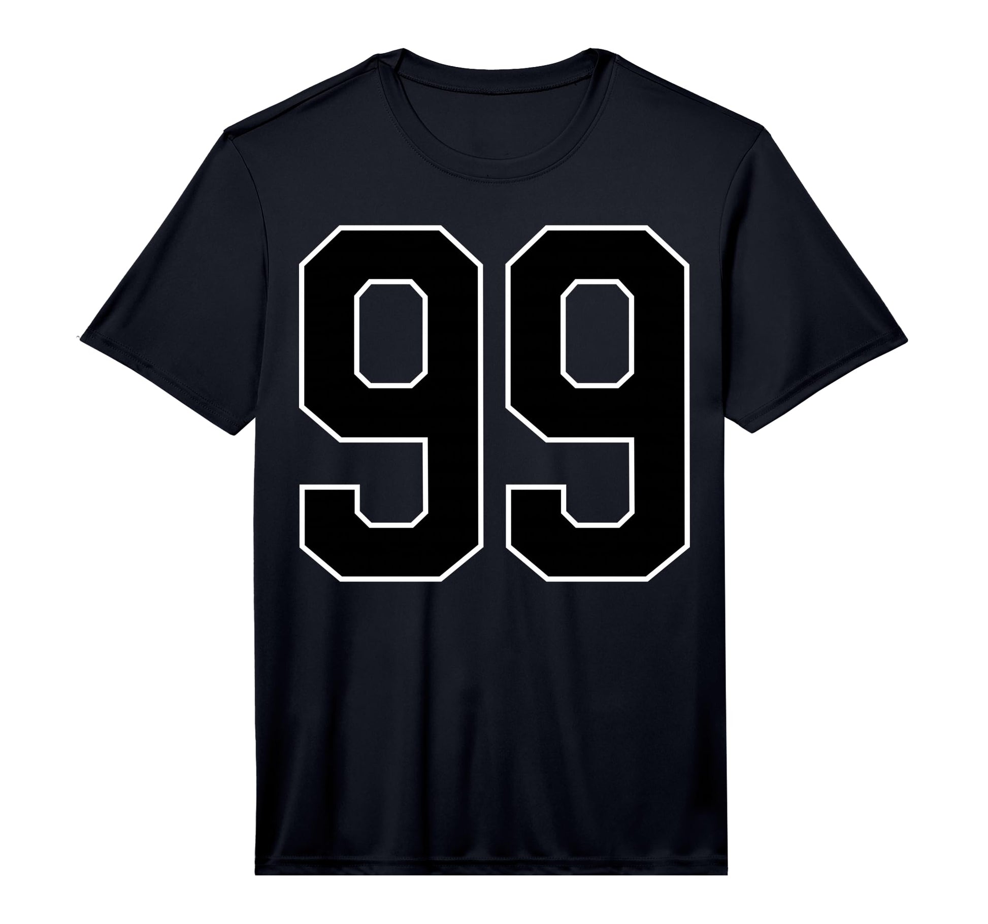 Black Sports Team Number 99 Fan T-Shirt - Aesthetic Graphic Unisex - T-Shirt, Sweatshirt, Hoodie
