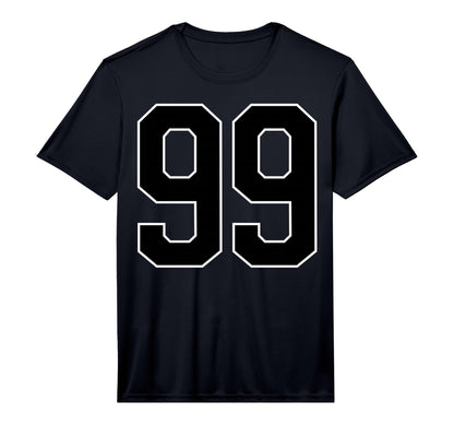 Black Sports Team Number 99 Fan T-Shirt - Aesthetic Graphic Unisex - T-Shirt, Sweatshirt, Hoodie