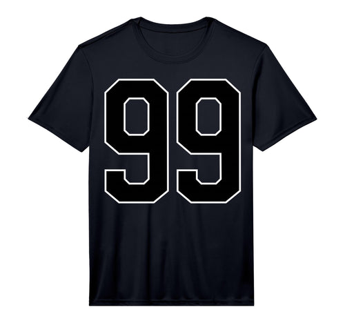 Black Sports Team Number 99 Fan T-Shirt - Aesthetic Graphic Unisex - T-Shirt, Sweatshirt, Hoodie