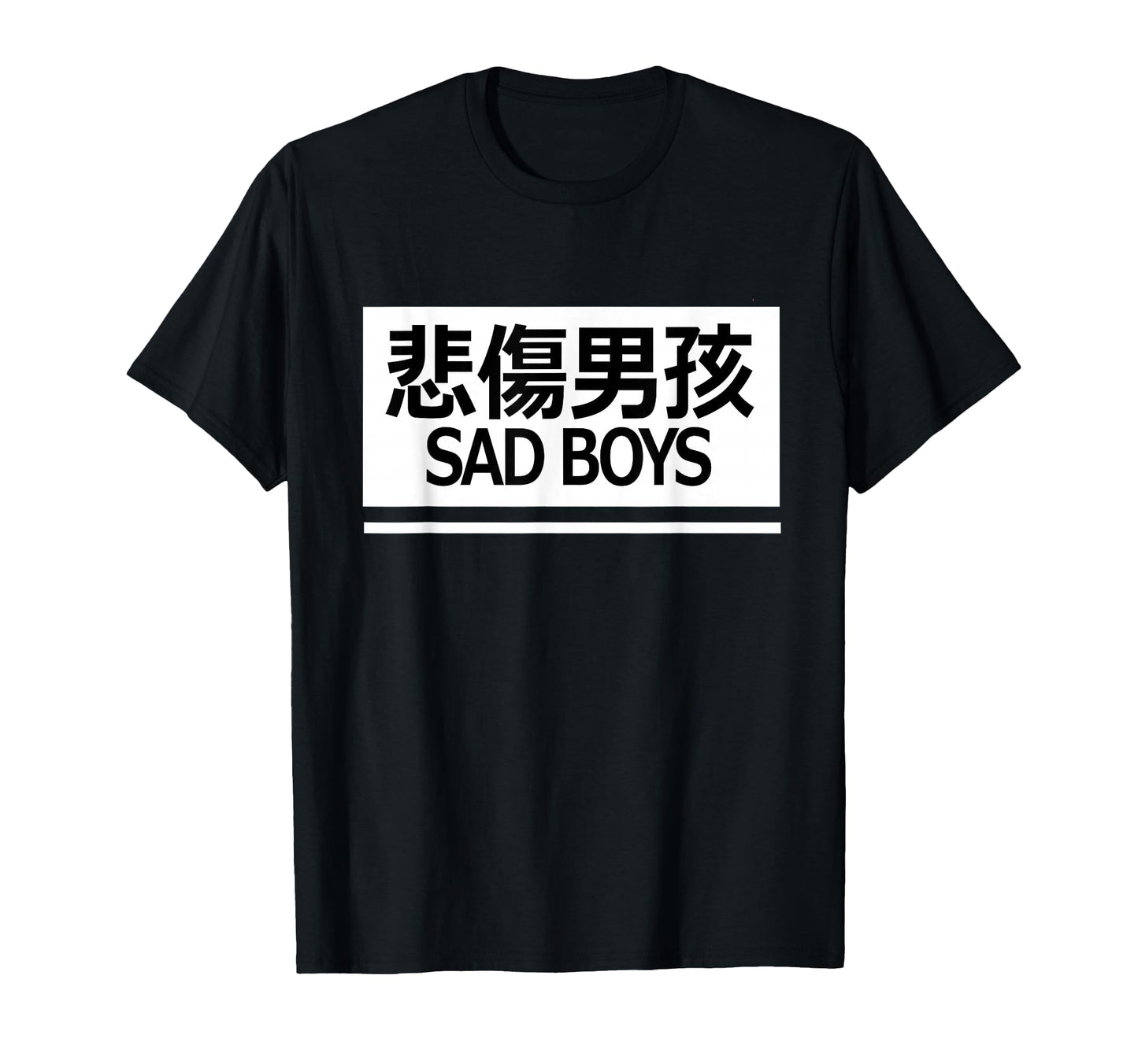Sad Aesthetic Vaporwave Chinese Text T-Shirt - Novelty Apparel for Adults - T-Shirt, Sweatshirt, Hoodie