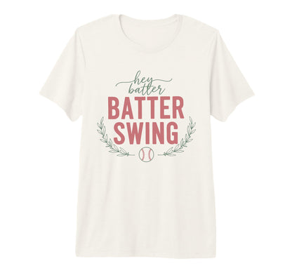 Hey Batter Batter Swing Baseball T-Shirt - Minimalist Print Unisex - T-Shirt, Sweatshirt, Hoodie