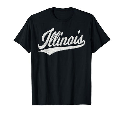 Illinois Varsity Script Sports T-Shirt - Custom Art Print Unisex - T-Shirt, Sweatshirt, Hoodie