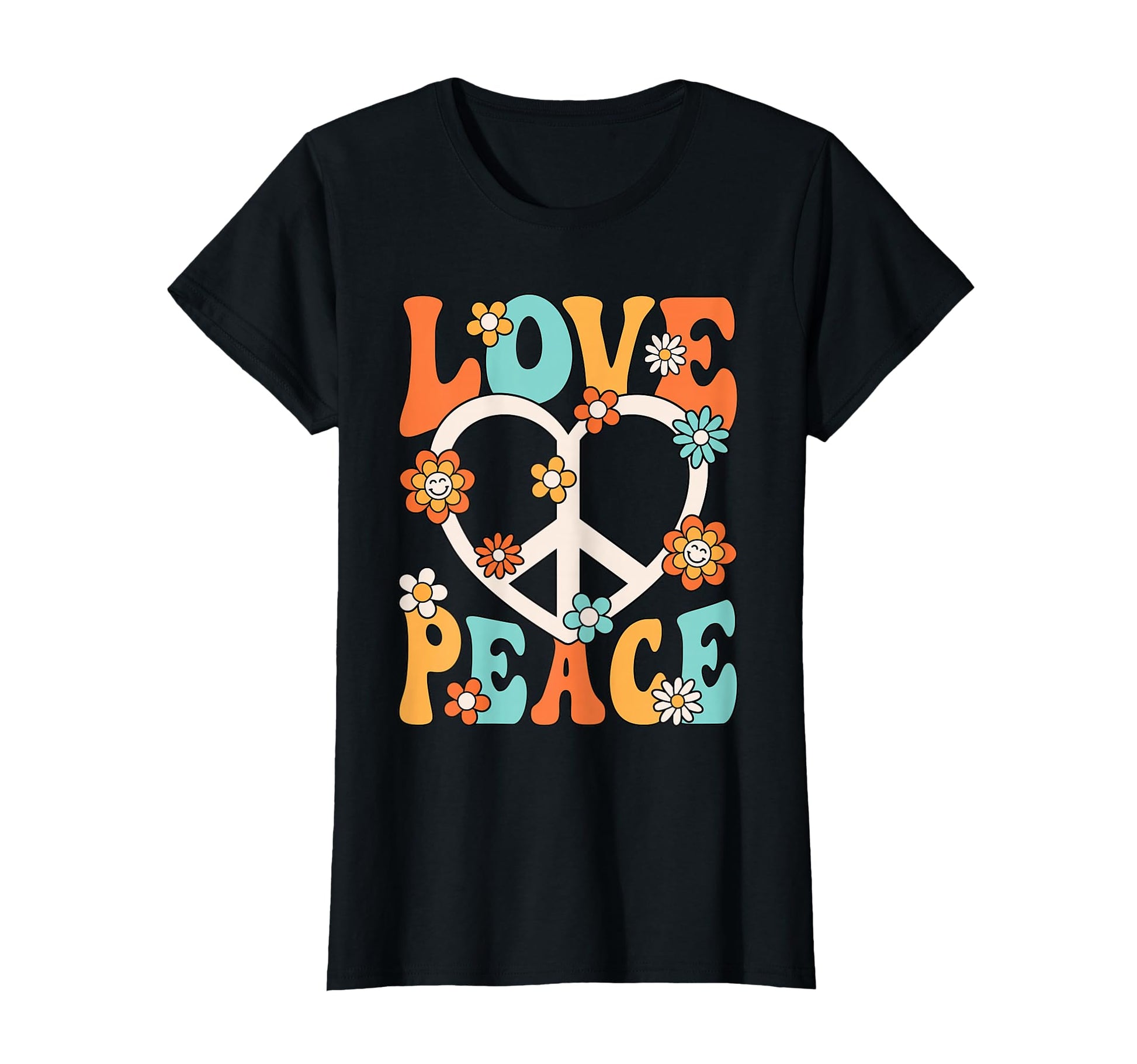 Love Peace Sign 60S 70S Outfit Hippie T-Shirt - Fun Novelty Design Unisex - T-Shirt, Sweatshirt, Hoodie