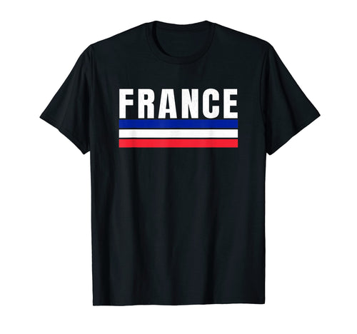 France Blue White Red France Fun Fan T-Shirt - Trendy Graphic for Adults - T-Shirt, Sweatshirt, Hoodie