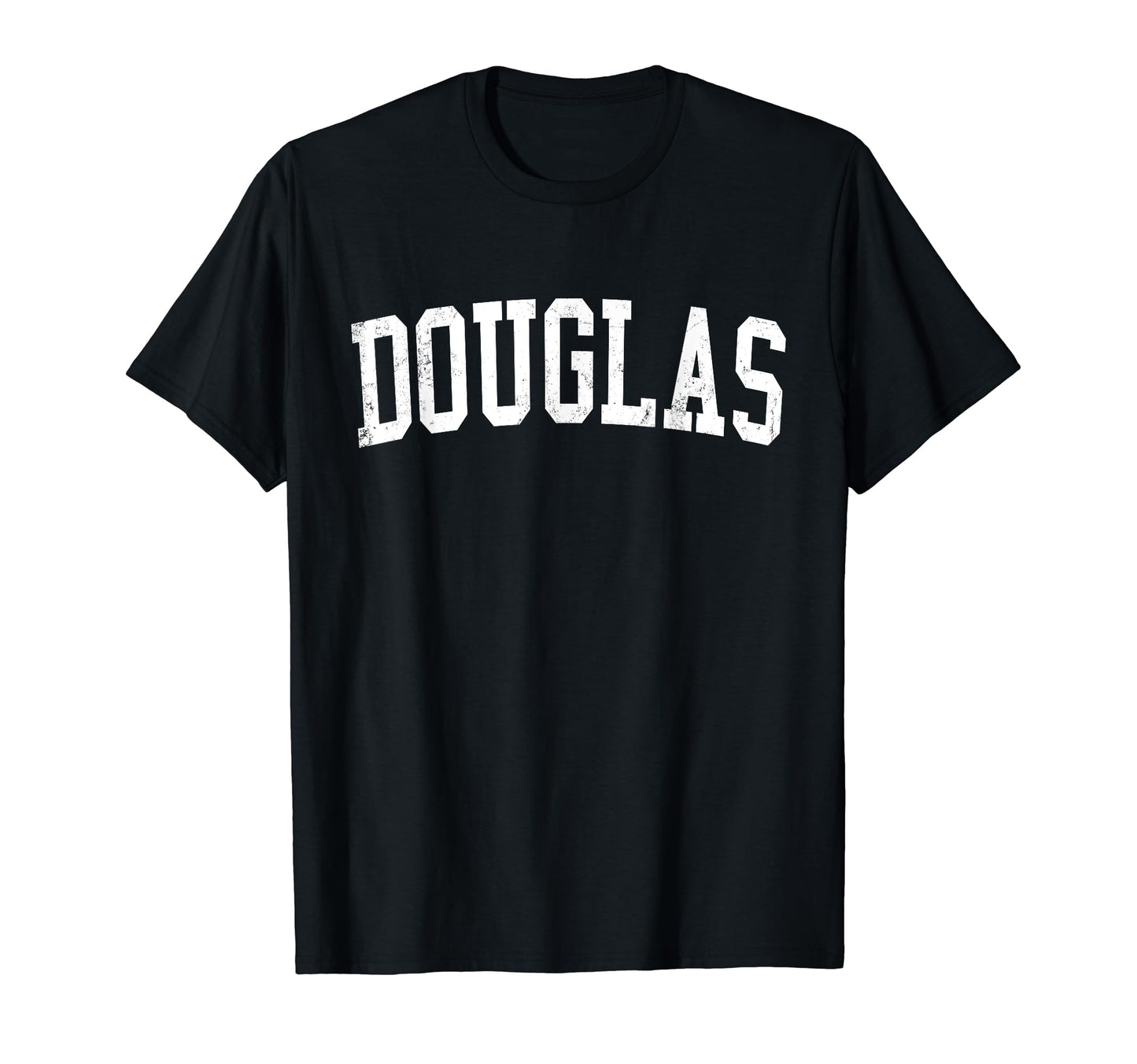 Douglas Az Distressed White Varsity T-Shirt - Unique Graphic Unisex - T-Shirt, Sweatshirt, Hoodie