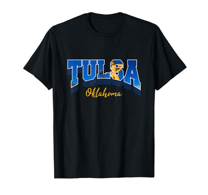Tulsa Golden Driller Inside Varsity T-Shirt - Custom Art Print Men Women - T-Shirt, Sweatshirt, Hoodie