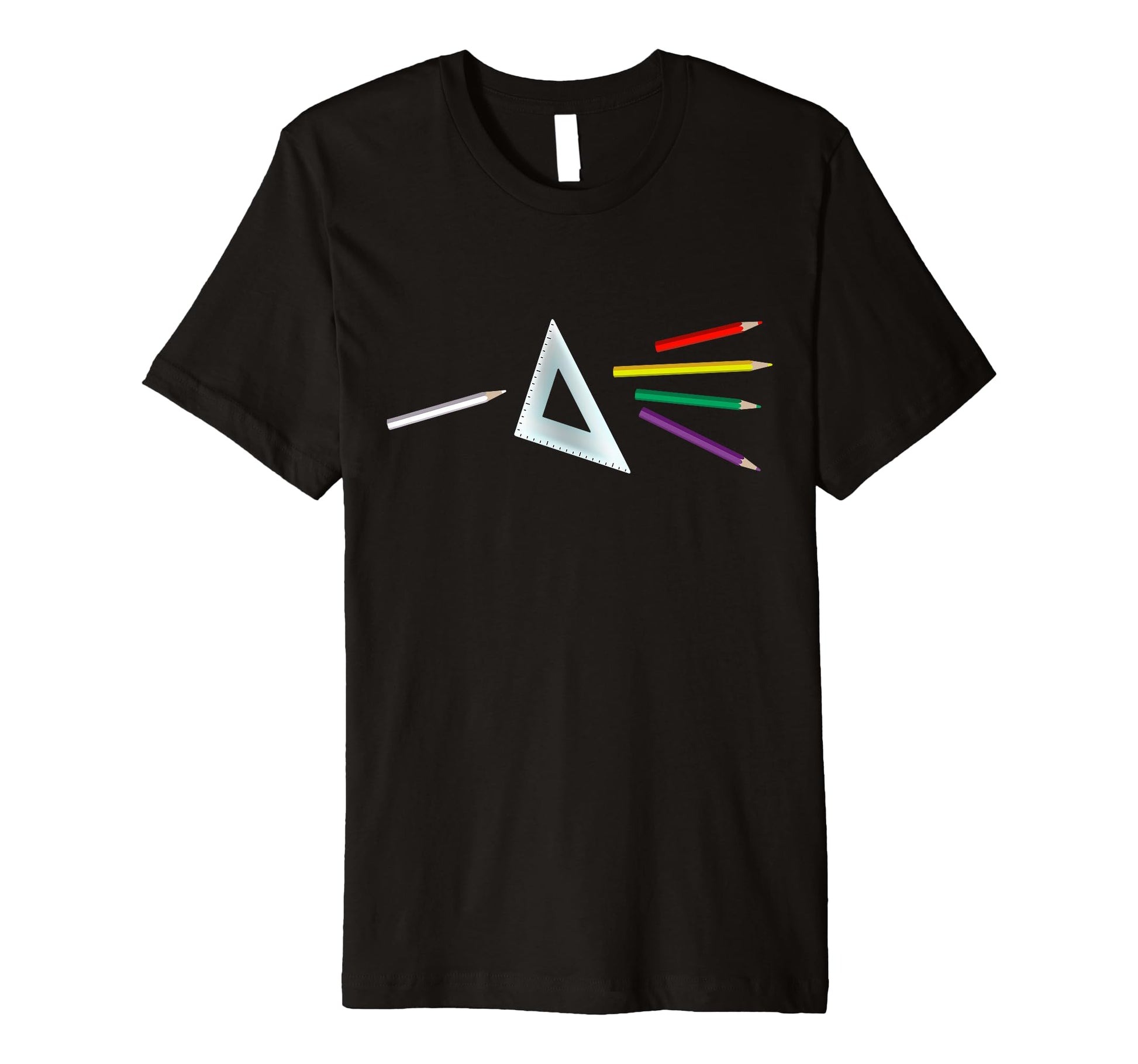 Art Lover Triangle Prism Rainbow T-Shirt - Unique Graphic for Adults - T-Shirt, Sweatshirt, Hoodie