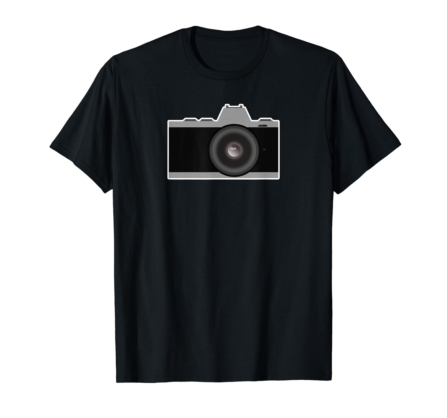 Slr Mirrorless Camera White Outline T-Shirt - Graphic Print Unisex - T-Shirt, Sweatshirt, Hoodie