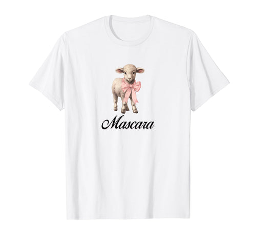 Mascara Lamb Coquette Bow Girlcore T-Shirt - Fun Novelty Design Men Women - T-Shirt, Sweatshirt, Hoodie