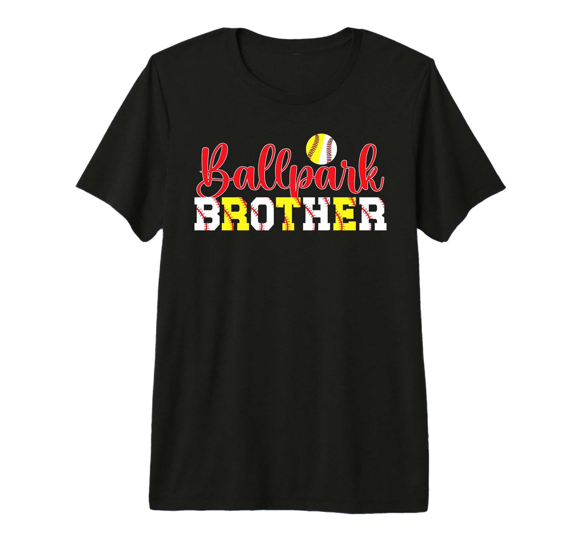 Ballpark Brother Softball Baseball T-Shirt - Custom Art Print Unisex - T-Shirt, Sweatshirt, Hoodie