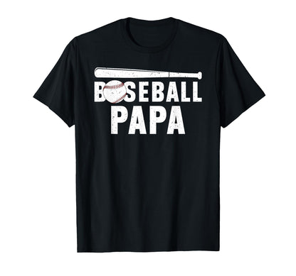 Baseball Papa Proud Grandpa Papa T-Shirt - Fun Novelty Design for Adults - T-Shirt, Sweatshirt, Hoodie