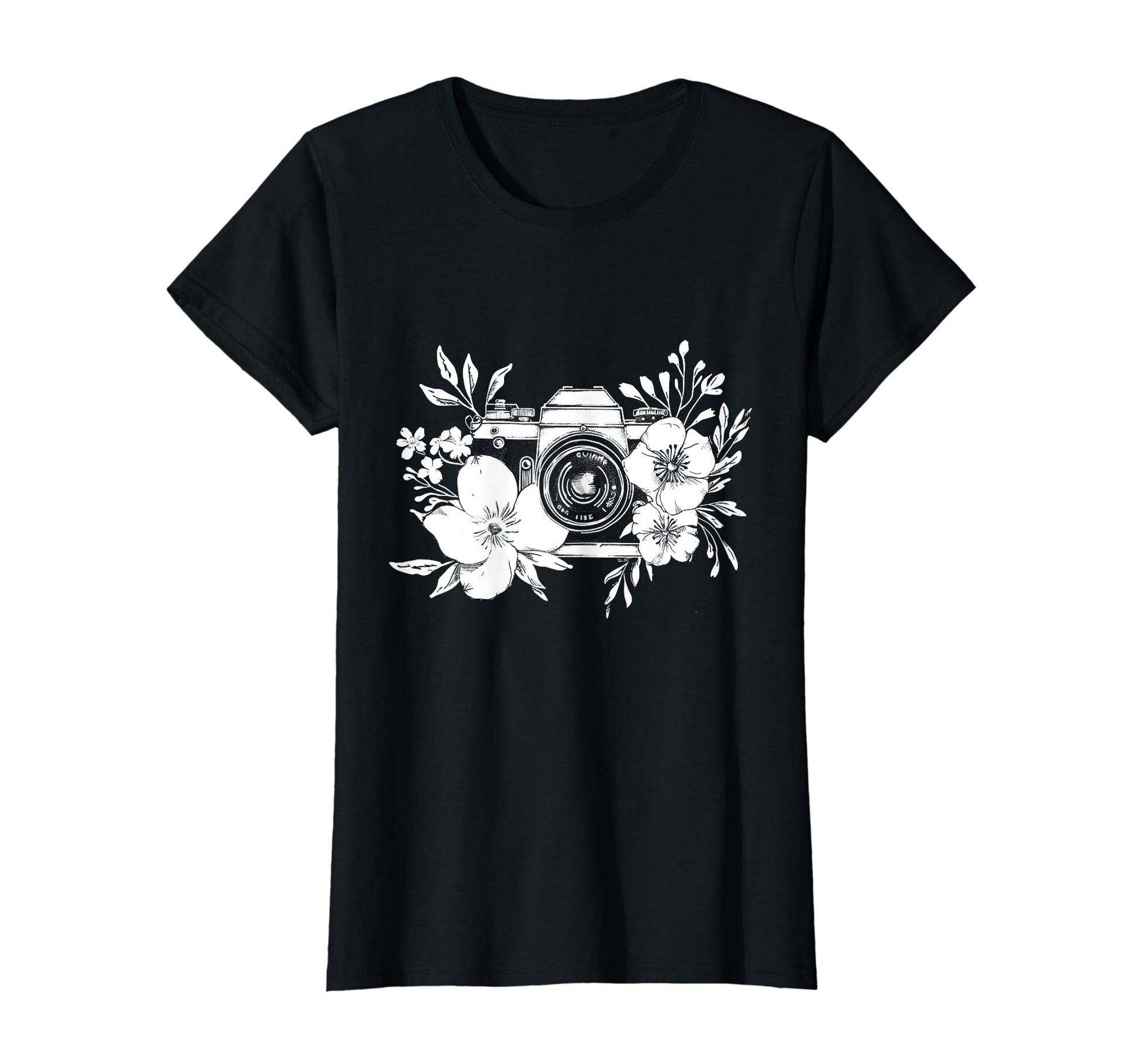 Photographer Camera Flowers Photography T-Shirt - Trendy Graphic Unisex - T-Shirt, Sweatshirt, Hoodie