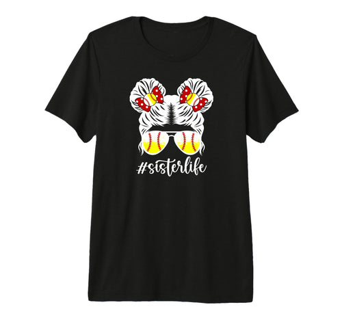 Sister Life Softball Baseball Sister T-Shirt - Trendy Graphic Men Women - T-Shirt, Sweatshirt, Hoodie