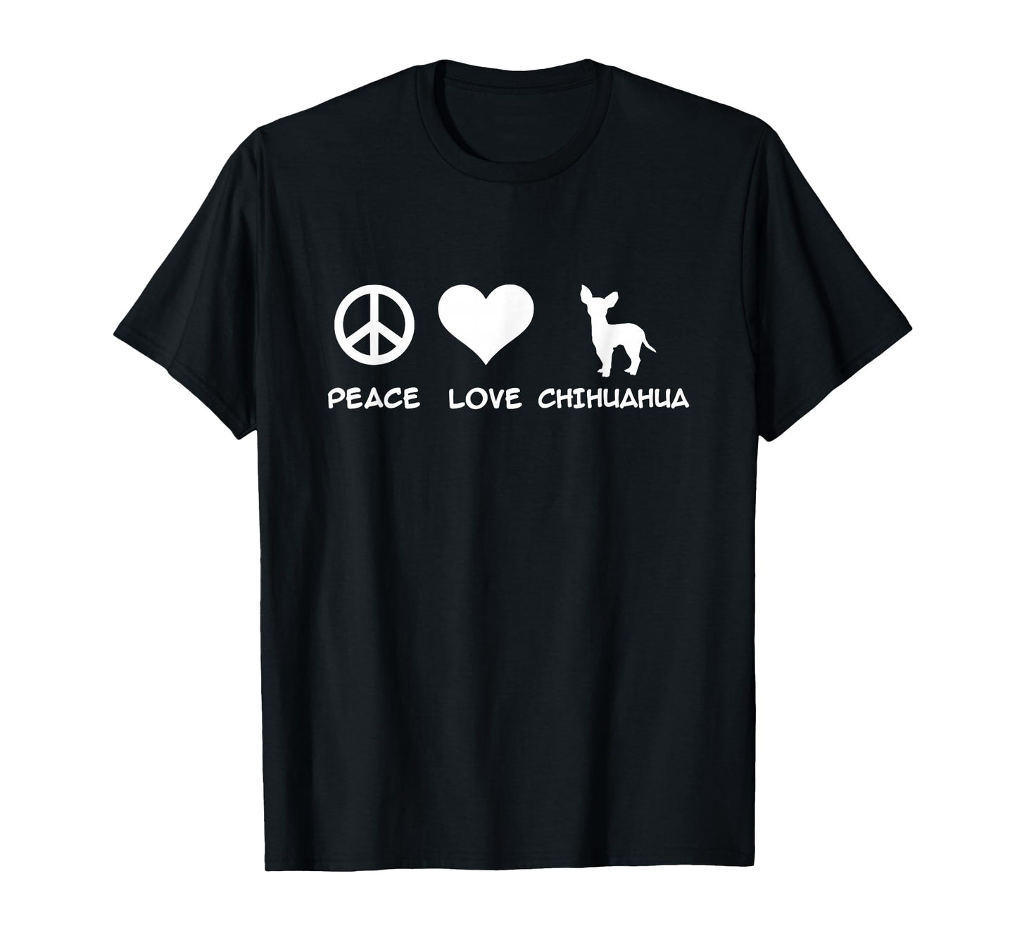 Peace Love Chihuahua T-Shirt - Unique Graphic for Adults - T-Shirt, Sweatshirt, Hoodie
