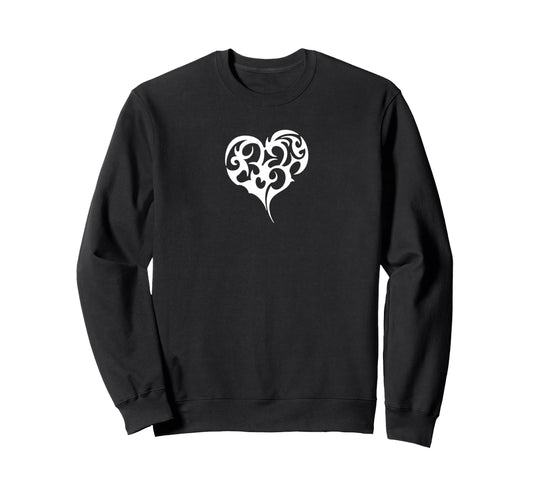 Y2K Tribal Heart Tattoo Sweatshirt - Aesthetic Graphic Men Women - T-Shirt, Sweatshirt, Hoodie