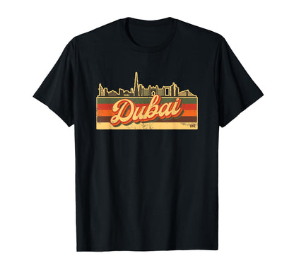 Dubai Skyline Uae Stripes Emirati Pride T-Shirt - Trendy Graphic Unisex - T-Shirt, Sweatshirt, Hoodie