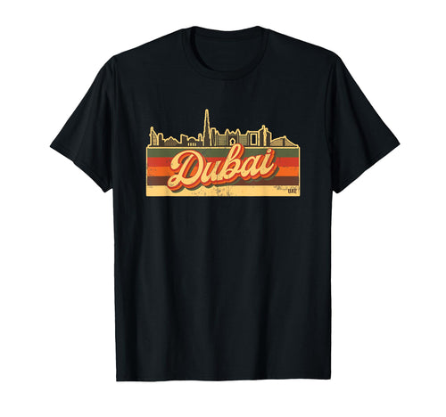 Dubai Skyline Uae Stripes Emirati Pride T-Shirt - Trendy Graphic Unisex - T-Shirt, Sweatshirt, Hoodie
