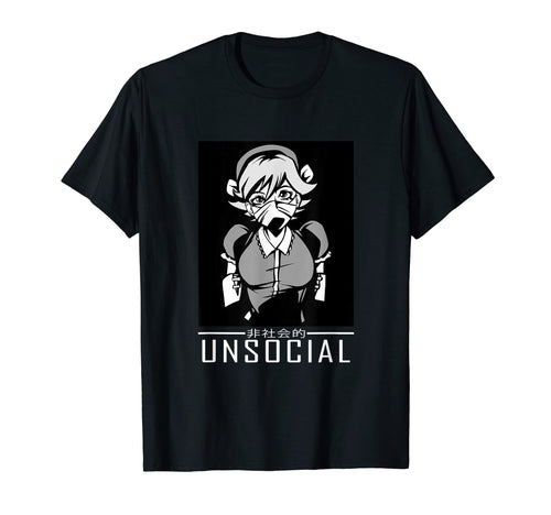 Japanese Vaporwave Unsocial Anime T-Shirt - Minimalist Print Men Women - T-Shirt, Sweatshirt, Hoodie