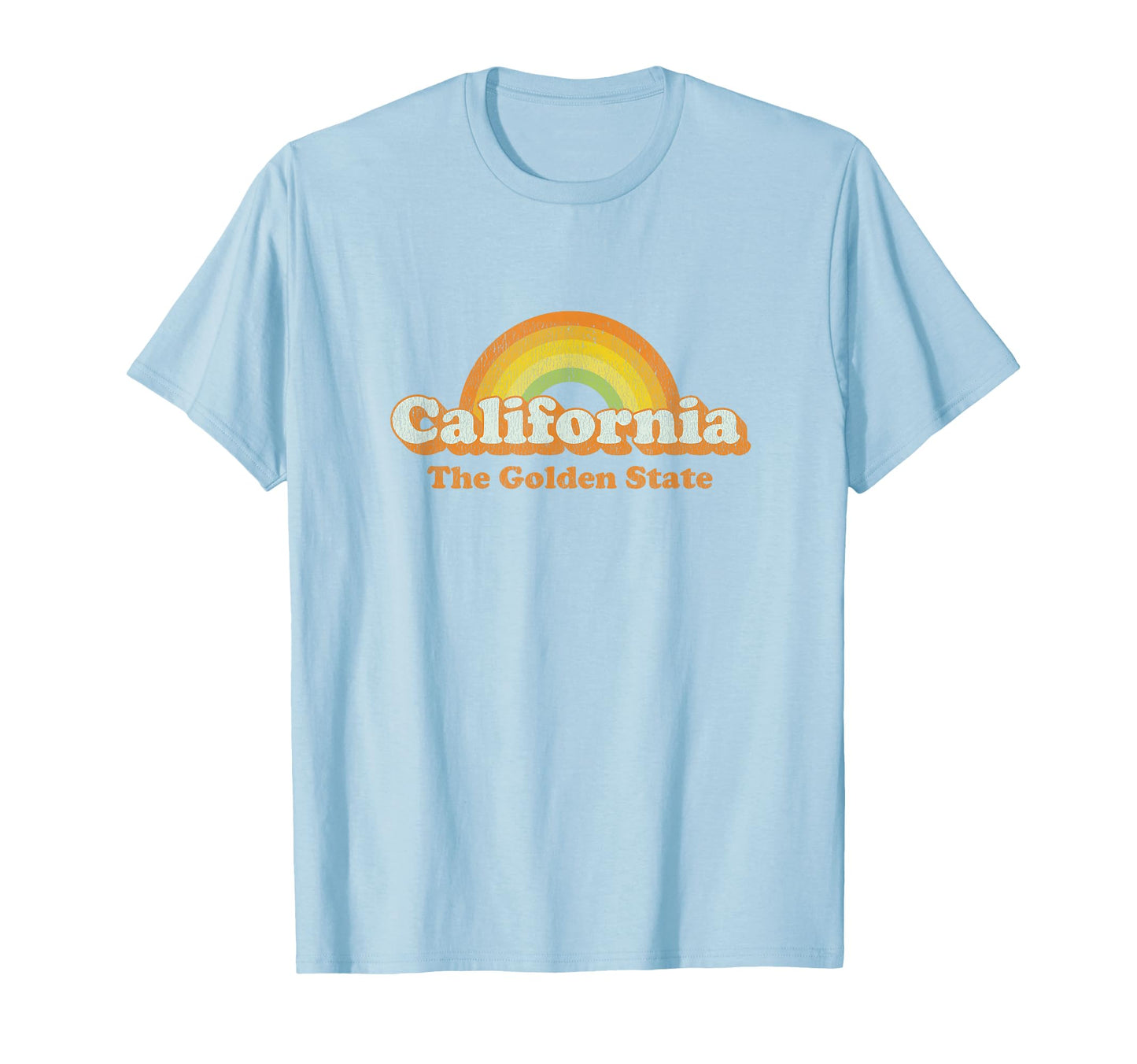 California 70S Rainbow T-Shirt - Trendy Graphic Unisex - T-Shirt, Sweatshirt, Hoodie