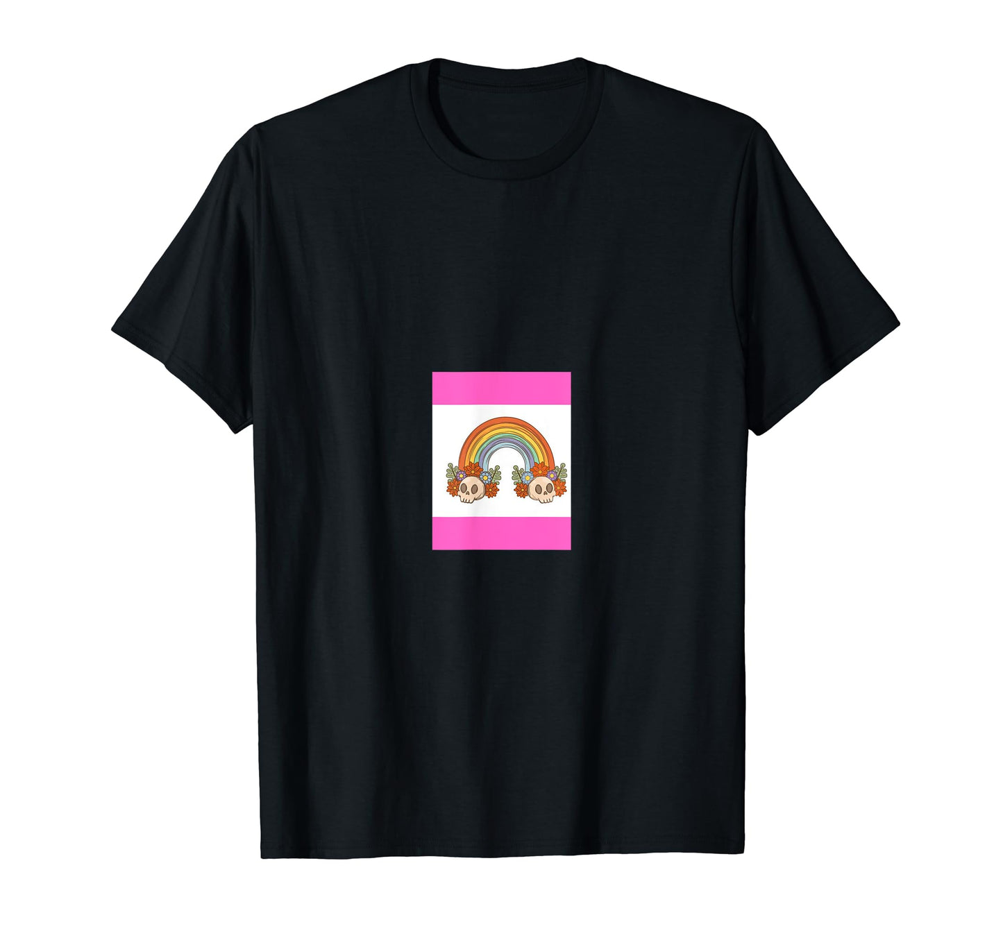 Groovy Halloween Rainbow Skulls T-Shirt - Graphic Print Men Women - T-Shirt, Sweatshirt, Hoodie