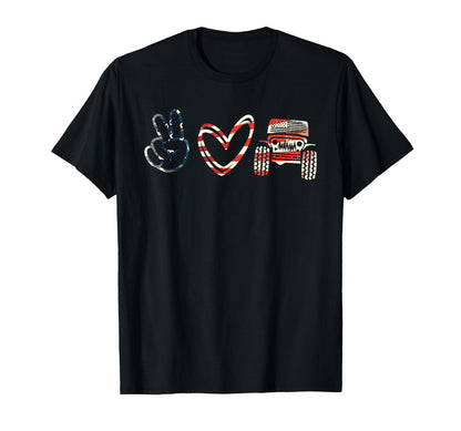 Support Peace Love Peace Love Offroad T-Shirt - Trendy Graphic for Adults - T-Shirt, Sweatshirt, Hoodie