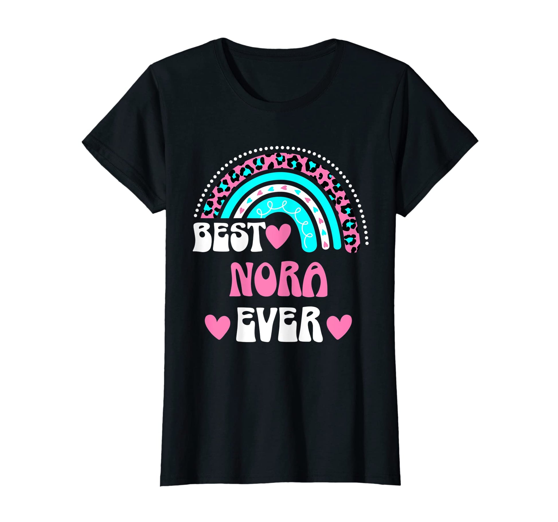 Best Nora Ever Personal Name Leopard T-Shirt - Minimalist Print Unisex - T-Shirt, Sweatshirt, Hoodie