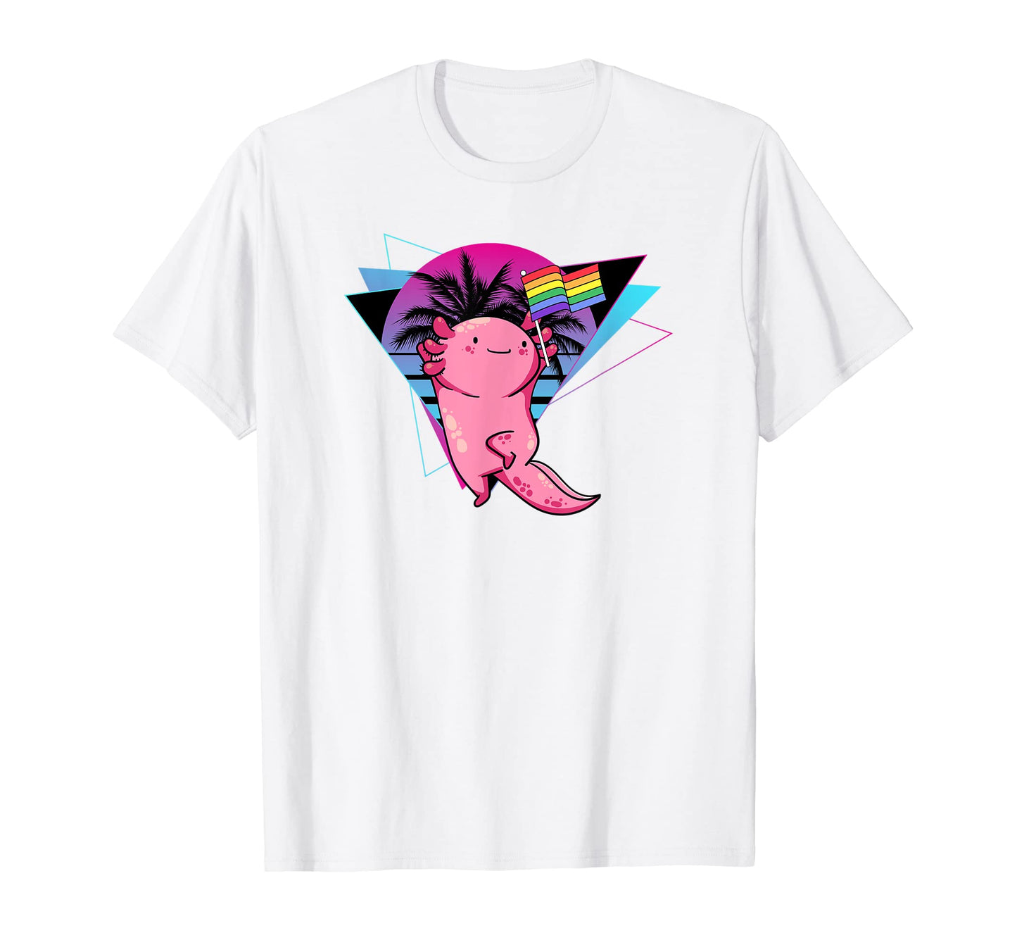 Axolotl Lover Gay Pride Flag T-Shirt - Aesthetic Graphic for Adults - T-Shirt, Sweatshirt, Hoodie