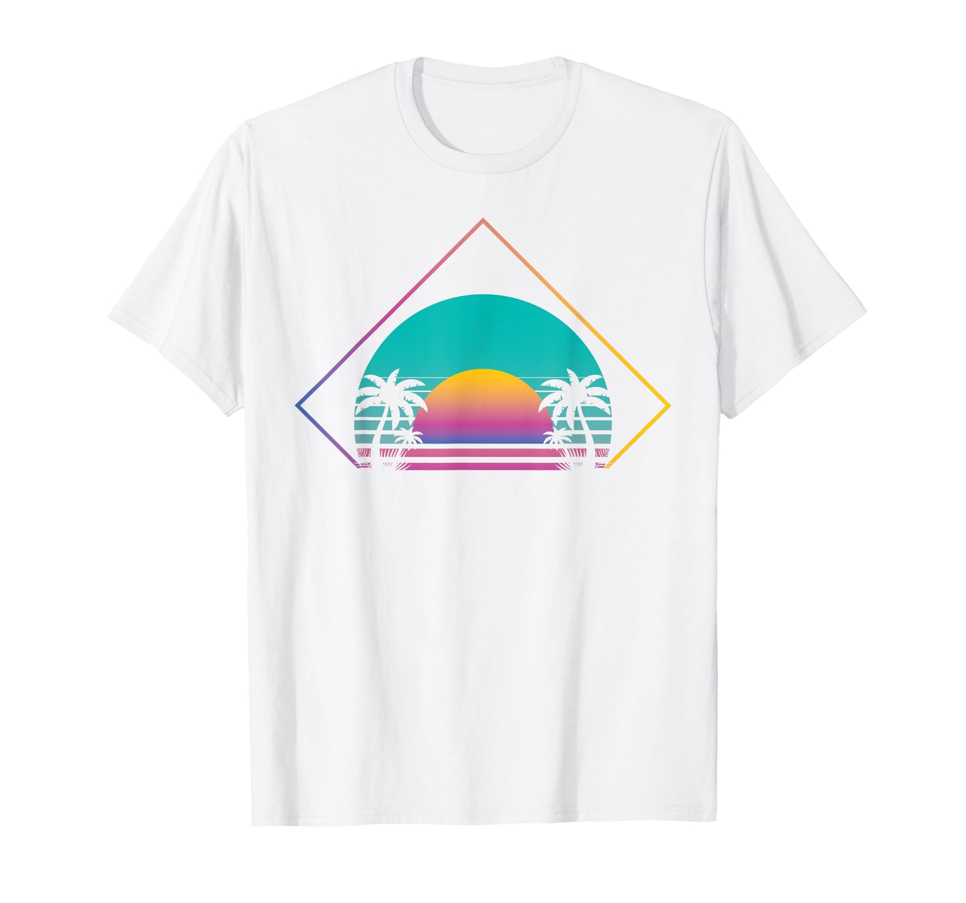 Sunset Palm Trees 90S Art 80S T-Shirt - Streetwear Style Men Women - T-Shirt, Sweatshirt, Hoodie
