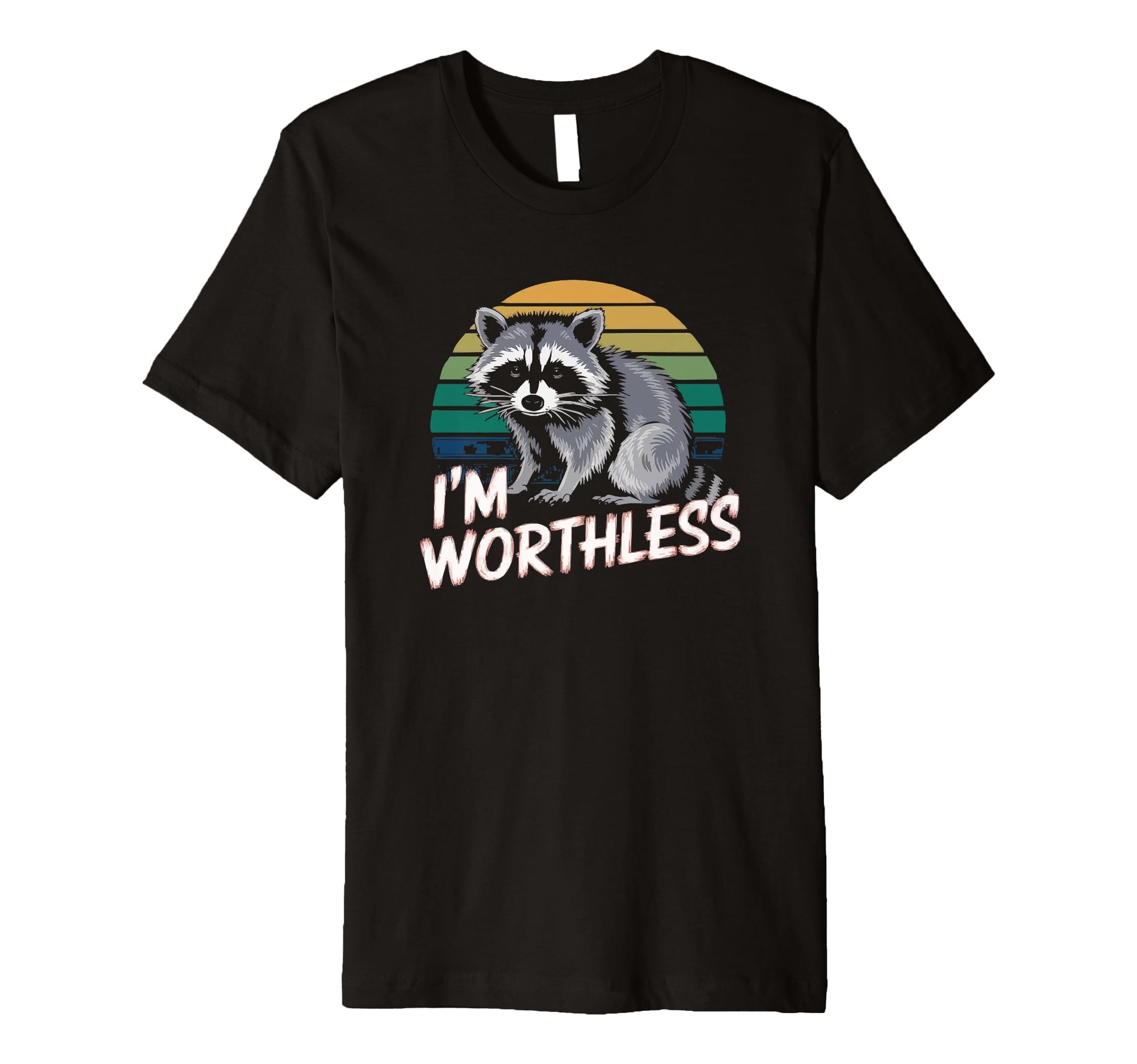 Worthless Raccoon Sunset 90S Grunge T-Shirt - Streetwear Style for Adults - T-Shirt, Sweatshirt, Hoodie