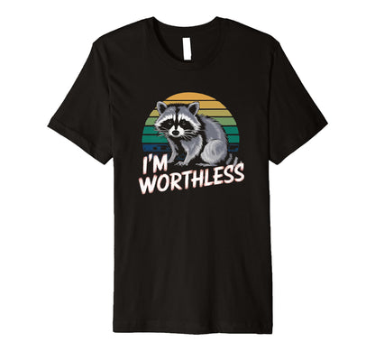 Worthless Raccoon Sunset 90S Grunge T-Shirt - Streetwear Style for Adults - T-Shirt, Sweatshirt, Hoodie