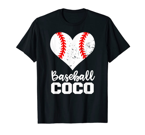 Baseball Coco Funny Baseball Heart T-Shirt - Minimalist Print for Adults - T-Shirt, Sweatshirt, Hoodie