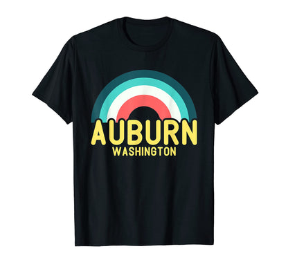 Auburn Washington Rainbow T-Shirt - Trendy Graphic Unisex - T-Shirt, Sweatshirt, Hoodie