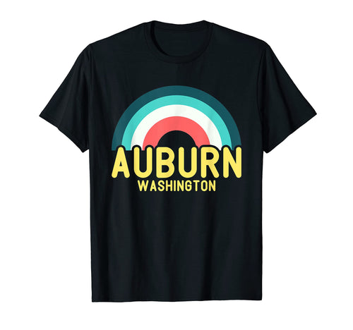 Auburn Washington Rainbow T-Shirt - Trendy Graphic Unisex - T-Shirt, Sweatshirt, Hoodie