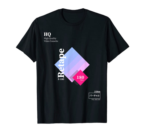 90S Japanese Video Cassette Logo T-Shirt - Graphic Print Men Women - T-Shirt, Sweatshirt, Hoodie