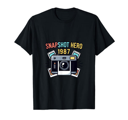 Snapshot Camera Photography 1987 T-Shirt - Minimalist Print Men Women - T-Shirt, Sweatshirt, Hoodie