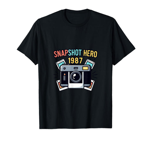 Snapshot Camera Photography 1987 T-Shirt - Minimalist Print Men Women - T-Shirt, Sweatshirt, Hoodie
