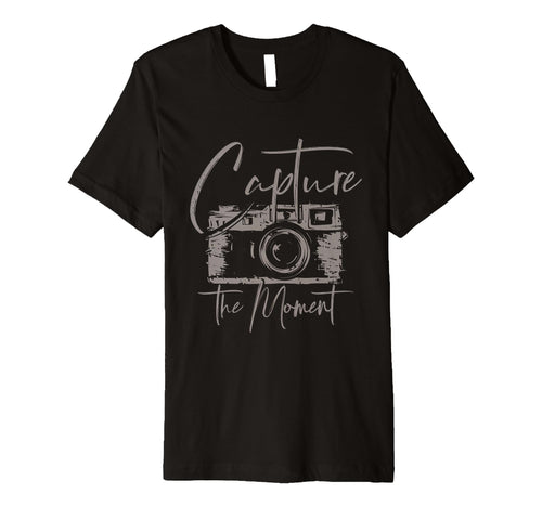 Capture Moment Photography Camera Art T-Shirt - Unique Graphic Men Women - T-Shirt, Sweatshirt, Hoodie